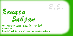 renato sabjan business card